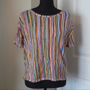 Rainbow Striped Zara Top size S